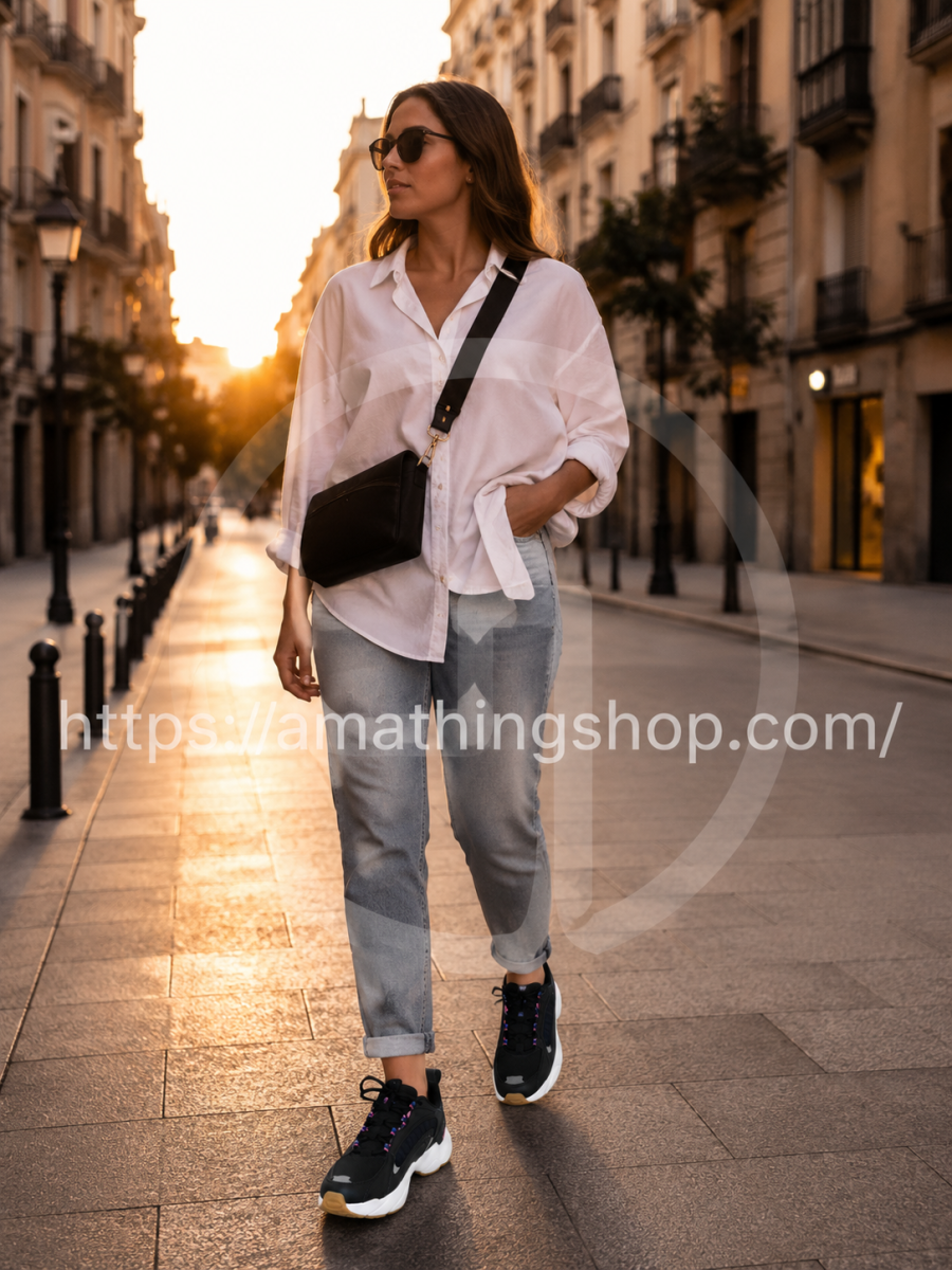 REEBOK – Zapatillas Reebok Royal Pervader Mujer Negro Rosa EH2488 Sneakers Chunky Casual - Imagen 7
