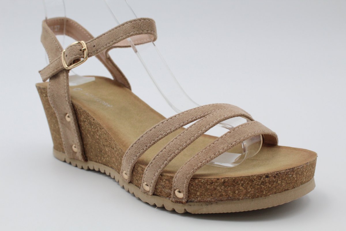 Sandalia en antelina con cuña bio,Top ventas,ref75 - Imagen 6