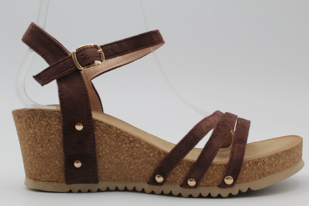 Sandalia en antelina con cuña bio,Top ventas,ref75 - Imagen 9