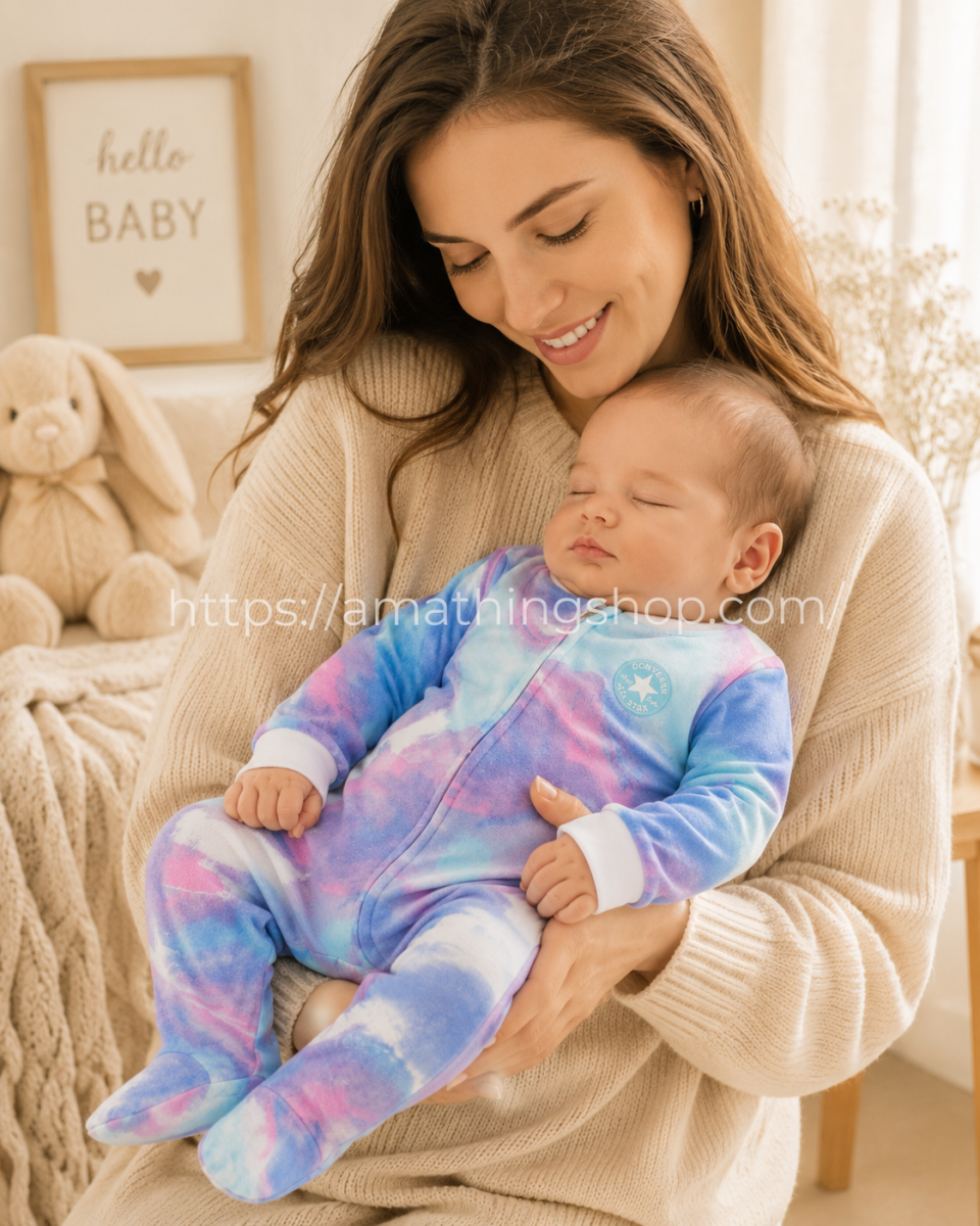 CONVERSE – Pijama Pelele Bebé Converse Tie Dye Enterizo 6 y 9 Meses - Imagen 4