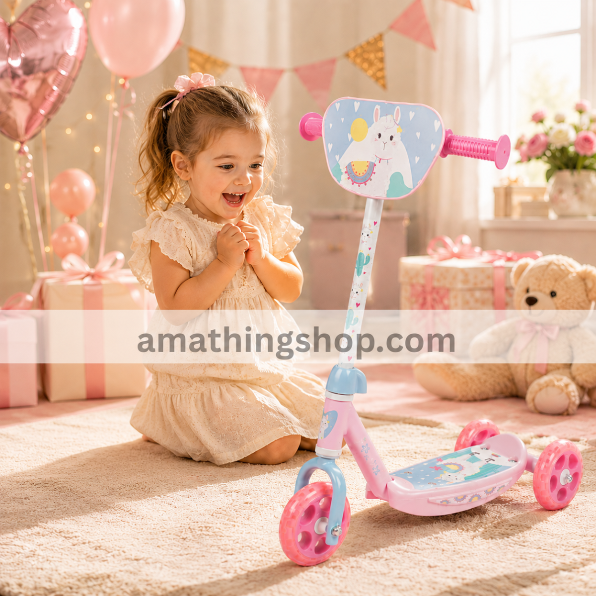 SAICA – Patinete de 3 Ruedas Infantil Saica Sweet Rosa Ajustable - Imagen 6