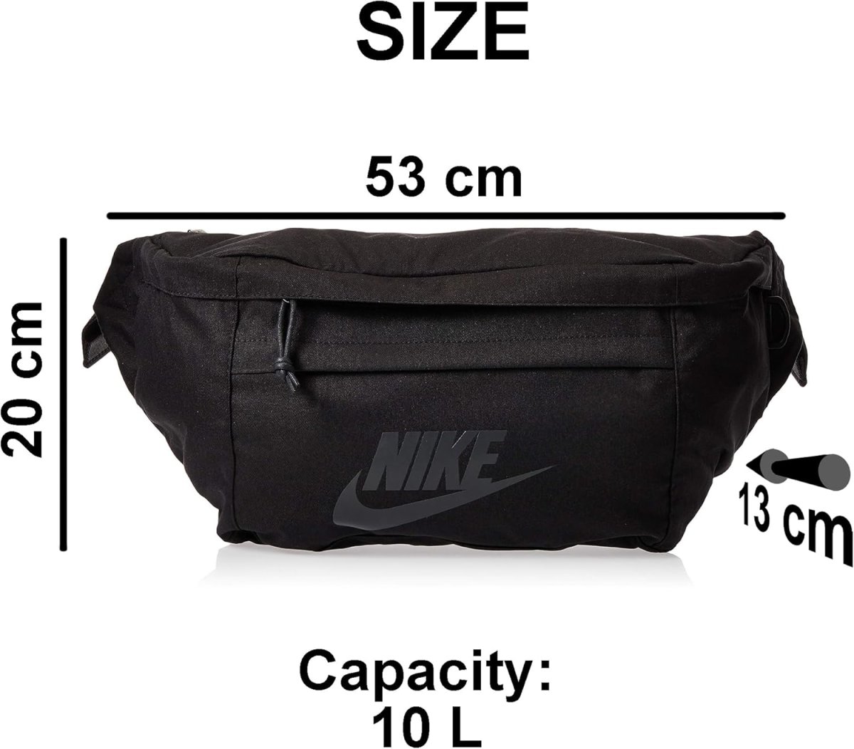 NIKE – Riñonera grande Nike Tech Hip Pack negra 10L bolso cruzado BA5751-010 - Imagen 7