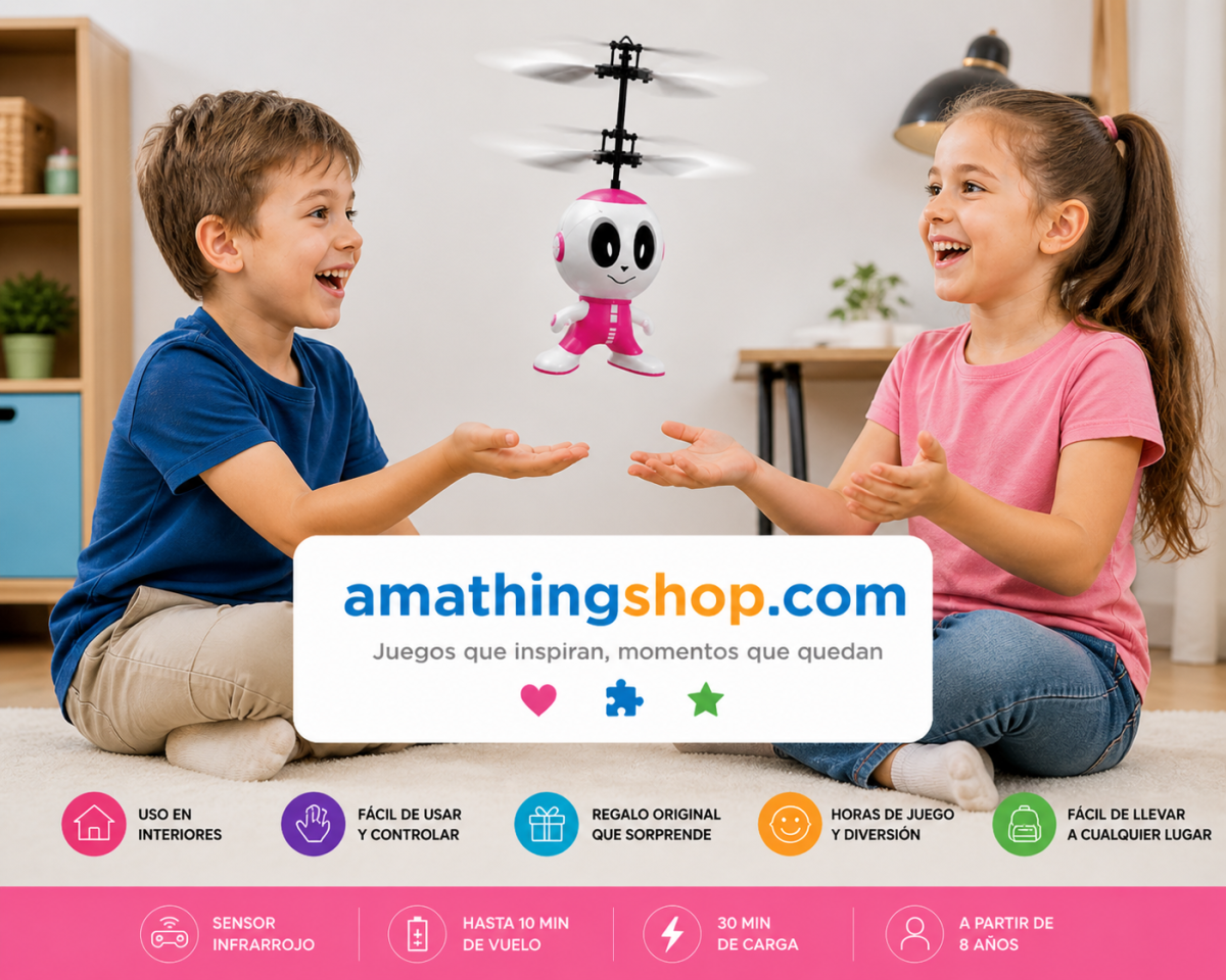 I FLY – Robot helicóptero infrarrojo i-Fly rosa juguete volador niños interior - Imagen 6