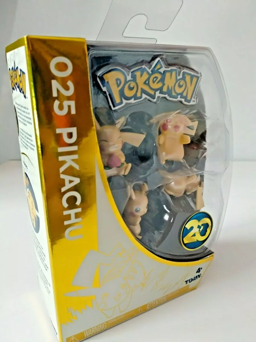 POKEMON – Pikachu 20 Aniversario TOMY Pack 4 Figuras Coleccionista Edición Limitada - Imagen 4