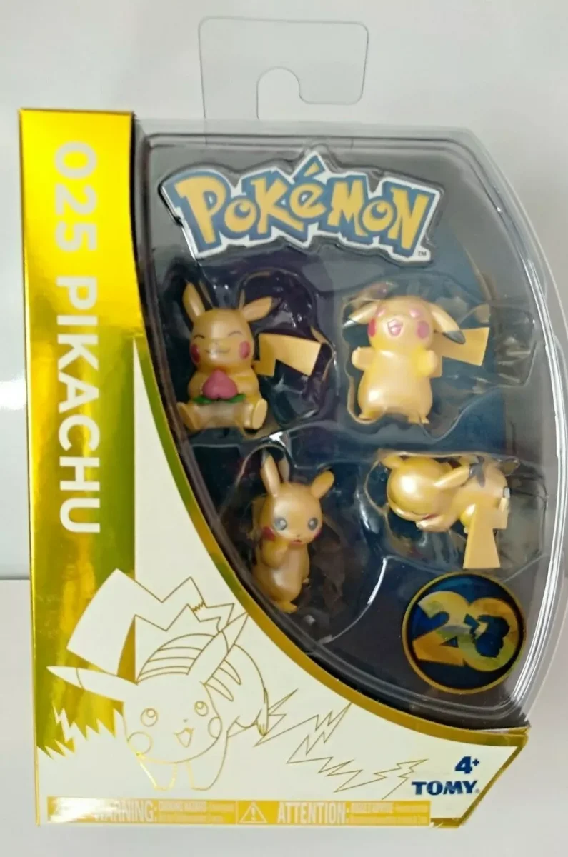 POKEMON – Pikachu 20 Aniversario TOMY Pack 4 Figuras Coleccionista Edición Limitada - Imagen 5
