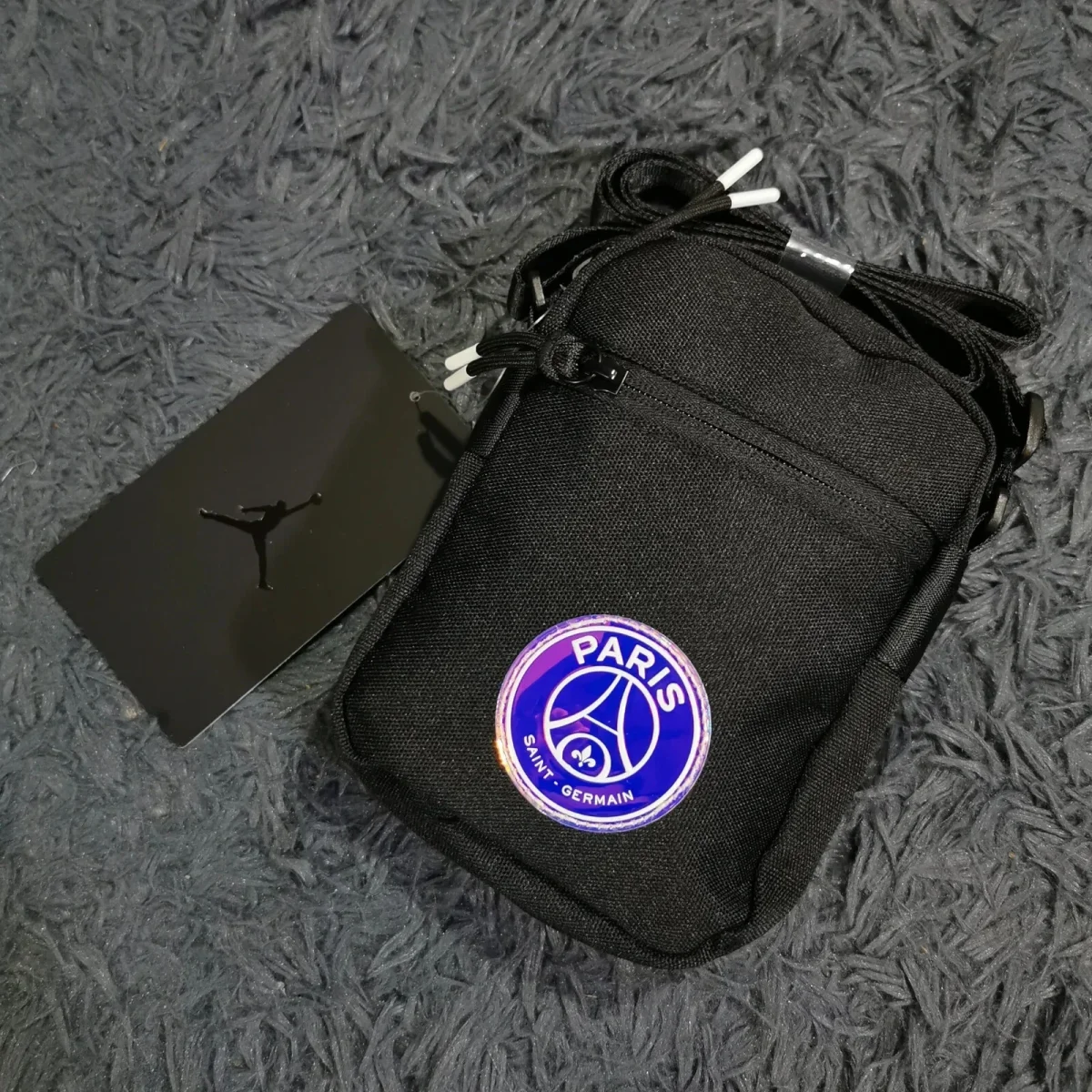 NIKE -Bolso Bandolera Jordan PSG Negro Oficial | Paris Saint-Germain Unisex 9A0471-F66 Edición Limitada - Imagen 5