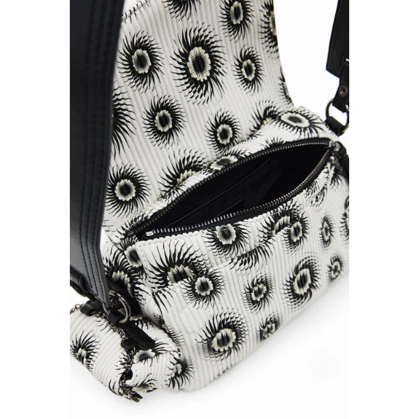 DESIGUAL – Bolso Bandolera Desigual Merxilini Phuket Mini Blanco y Negro - Imagen 6