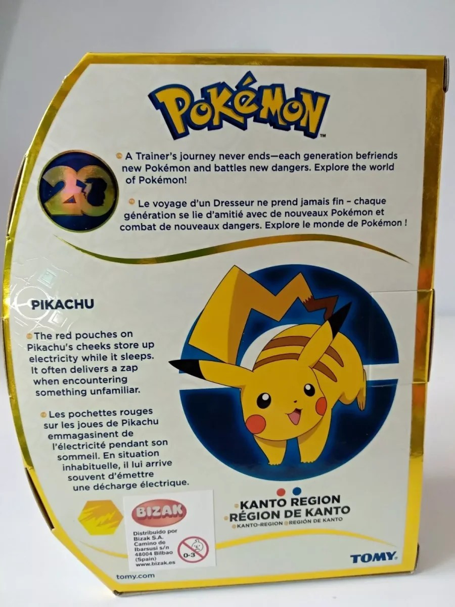 POKEMON – Pikachu 20 Aniversario TOMY Pack 4 Figuras Coleccionista Edición Limitada - Imagen 7