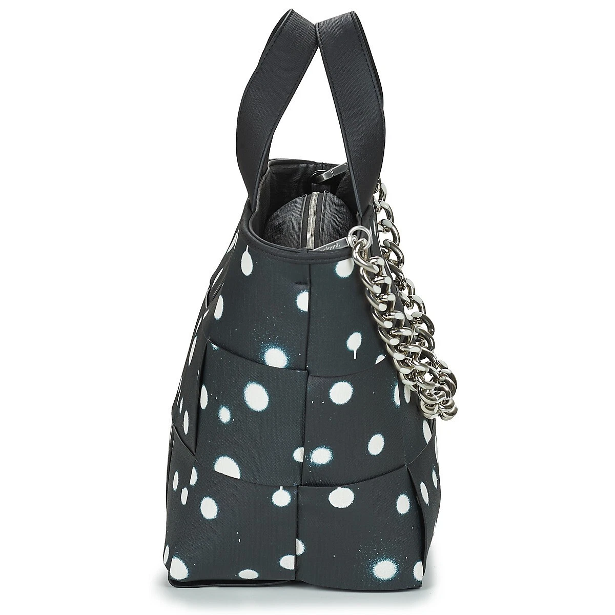 DESIGUAL – Bolso Desigual Shopper Mediano Negro Lunares 24SAXP60 - Imagen 5