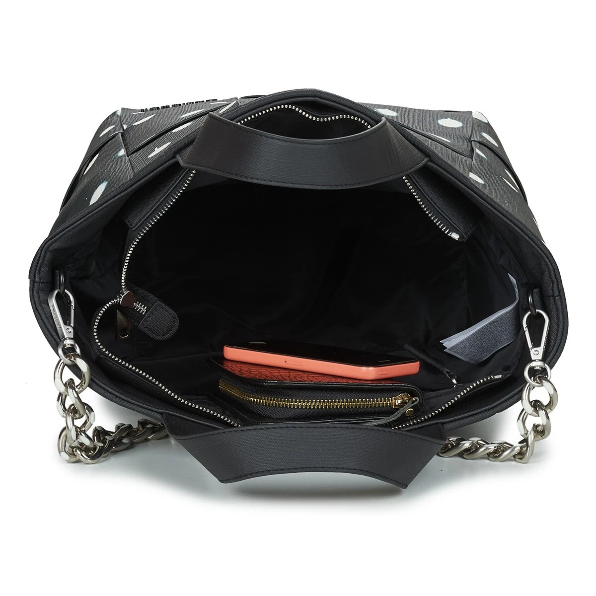 DESIGUAL – Bolso Desigual Shopper Mediano Negro Lunares 24SAXP60 - Imagen 7