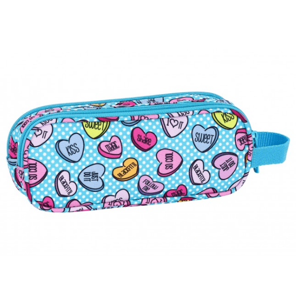 SAFTA – Estuche Manualidades Azul Corazones - Imagen 3