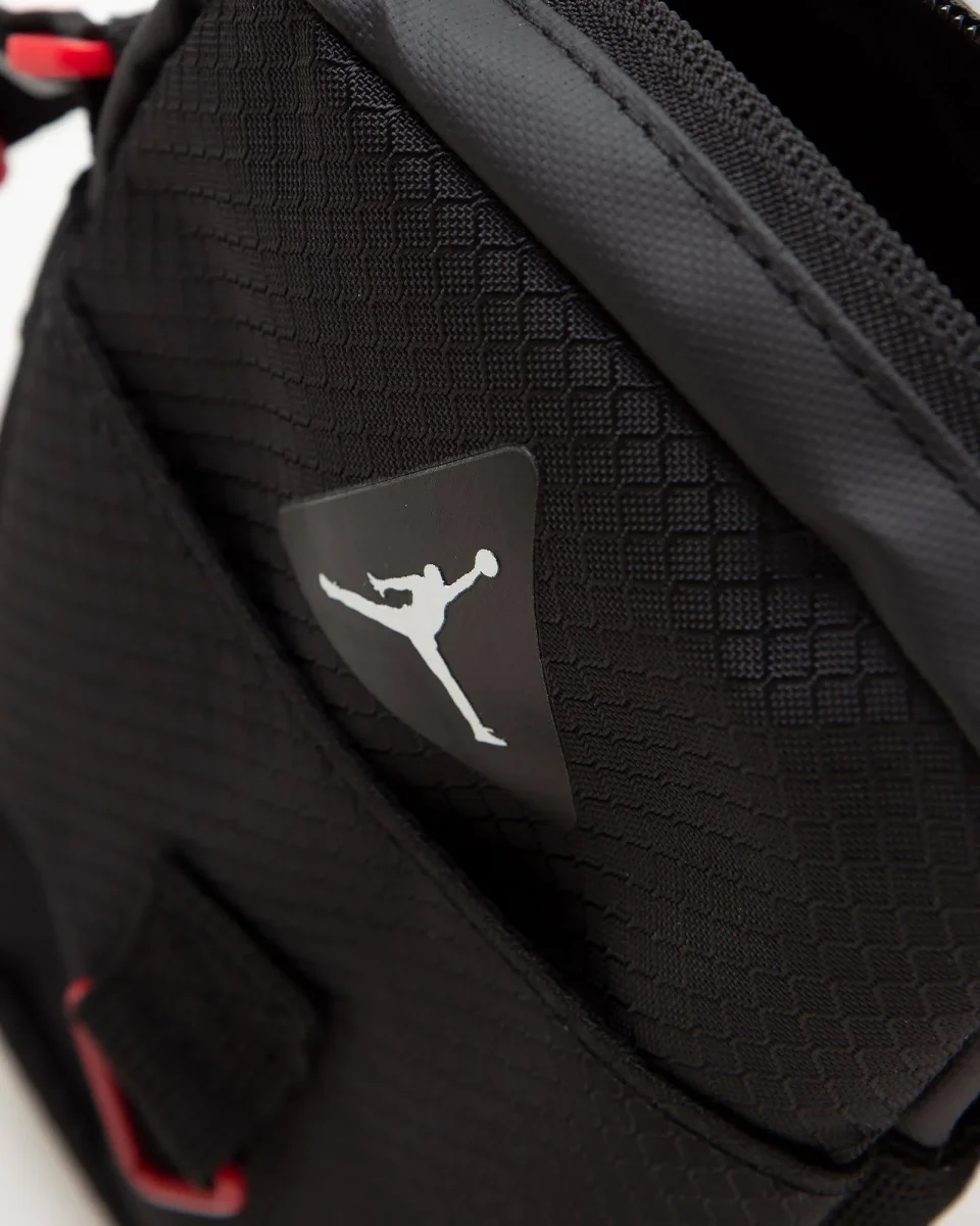 NIKE – Bolso Jordan Jan Diamond Festival Bag Negro Unisex 18 cm - Imagen 8