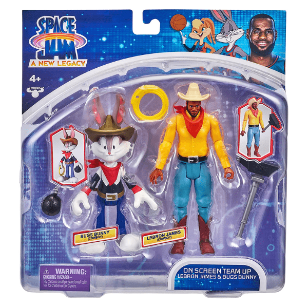 SPACE JAM – Figuras Space Jam LeBron James Bugs Bunny Cowboy Pack 2 Articuladas 13 cm 14623 - Imagen 3