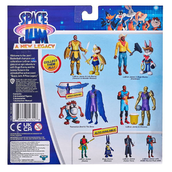 SPACE JAM – Space Jam A New Legacy Pack Figuras LeBron James y Lola Bunny 13 cm Moose Toys 14623 - Imagen 4