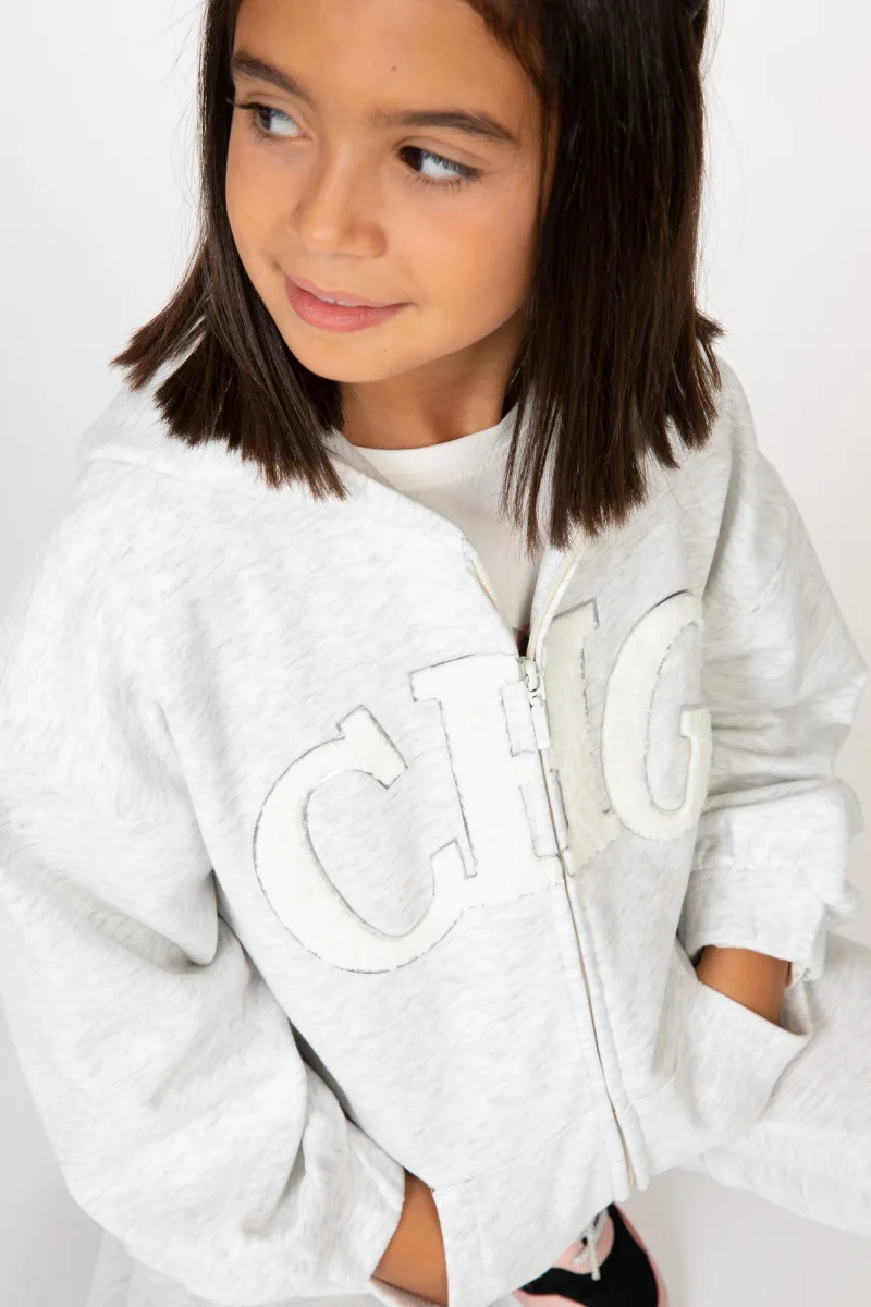 Sudadera con capucha niña gris CHG | Con capucha - Imagen 3