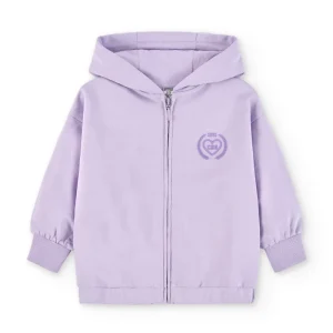 Chaqueta de chándal niña morado con capucha