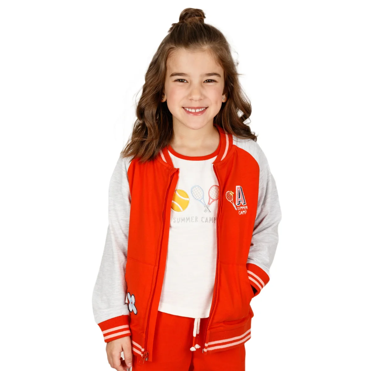 Chaqueta beisbolera con raqueta de tenis - Imagen 4