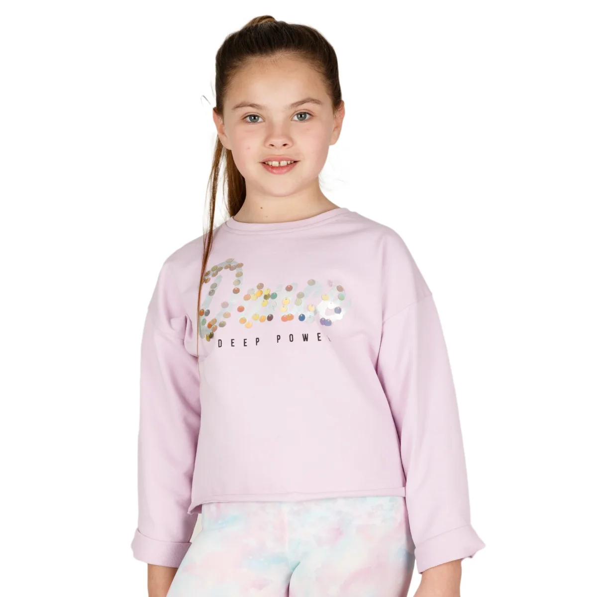 Sudadera cerrada de niña morado