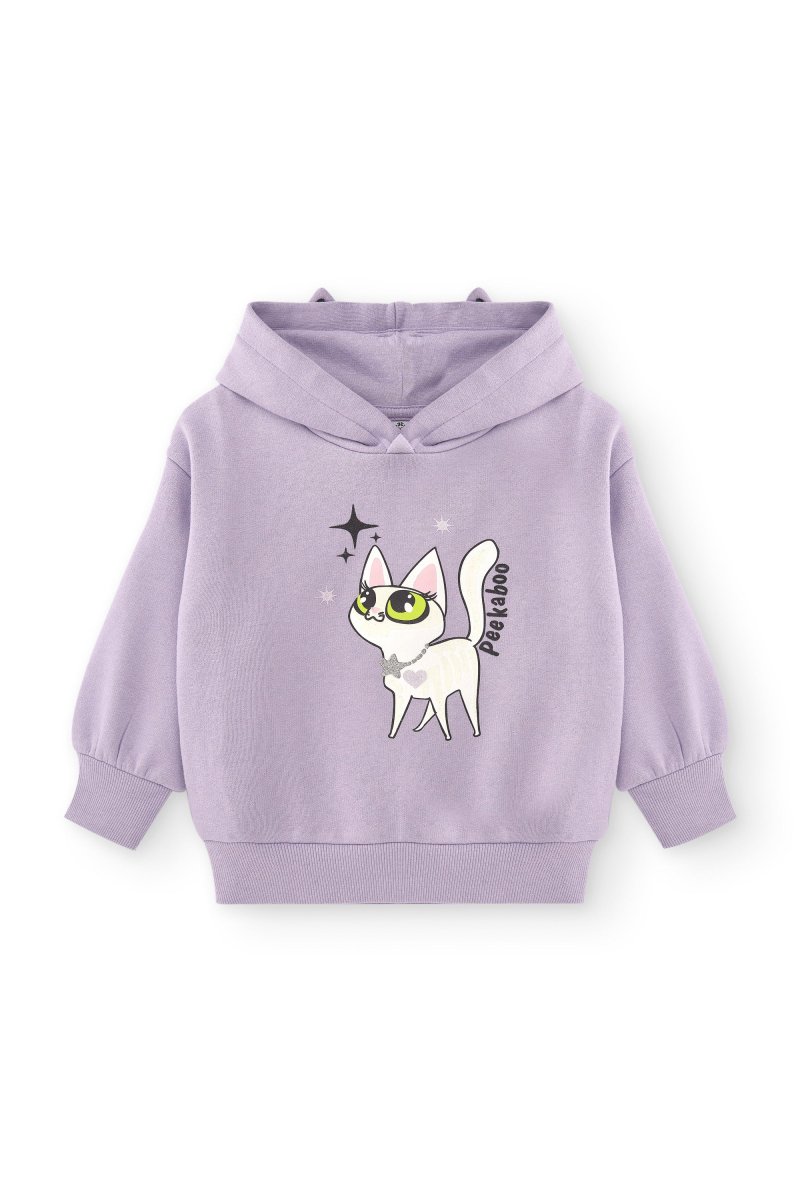 Sudadera de niña en color morado kitty - Imagen 3