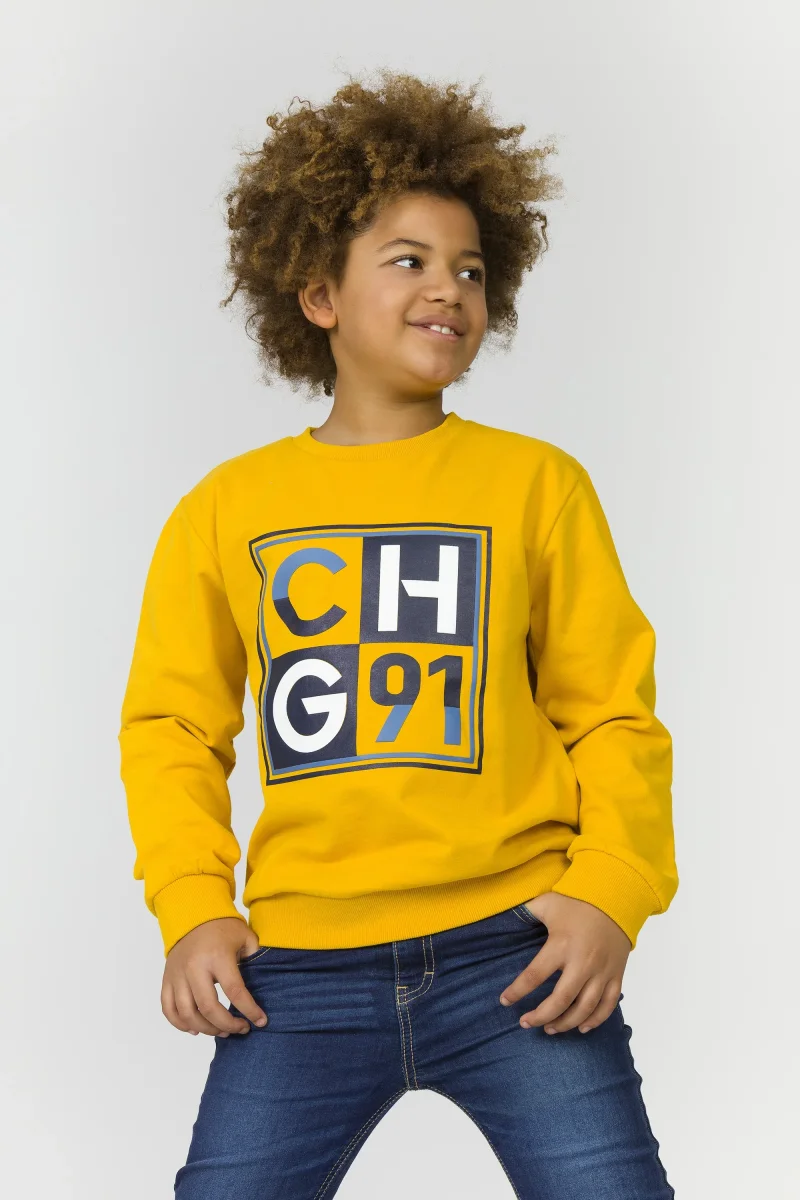 Sudadera cerrada de niño amarillo CHG