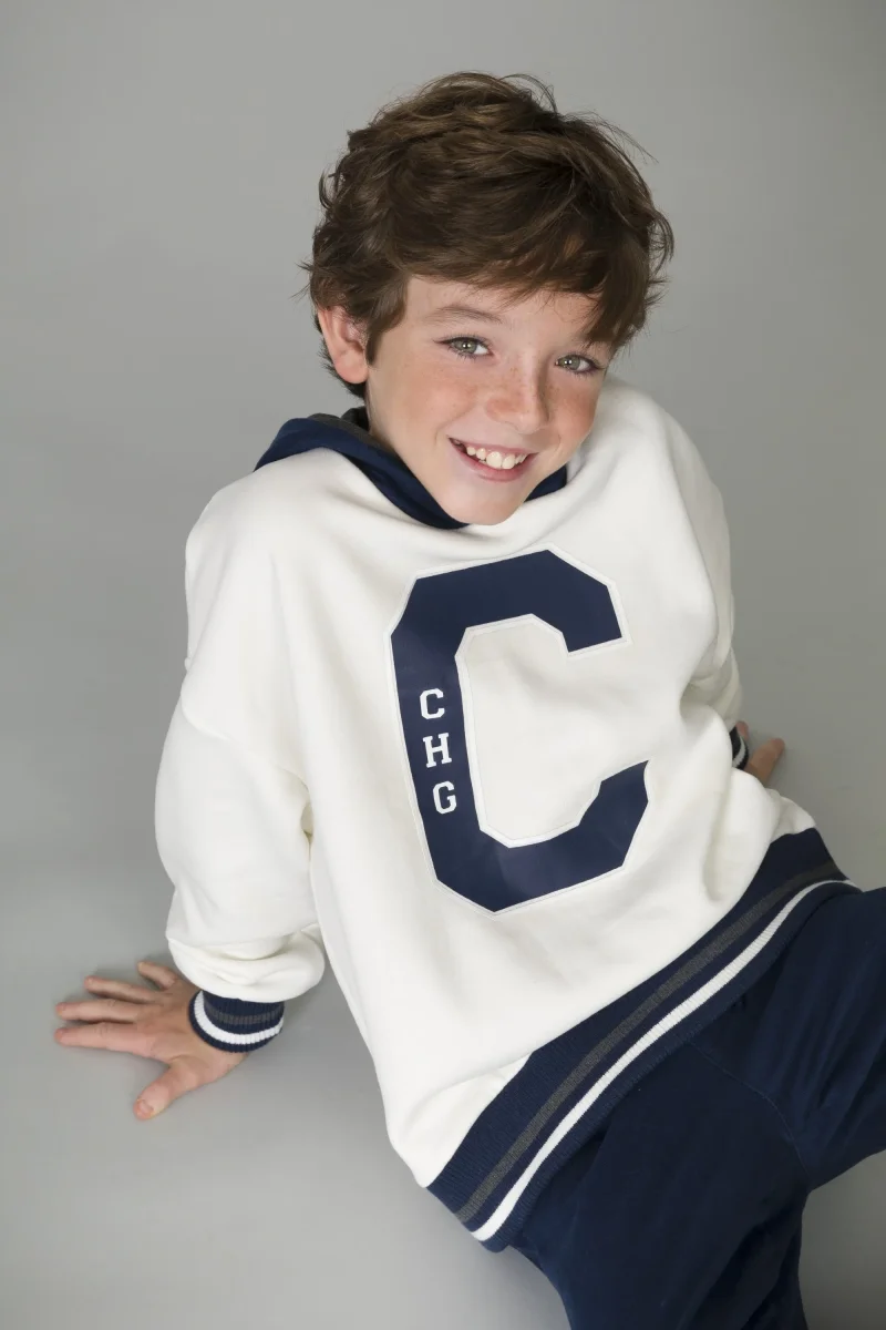 Sudadera con capucha de niño crudo CHG