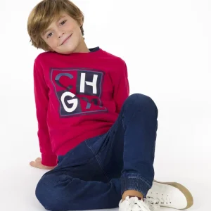 Sudadera cerrada de niño rojo CHG