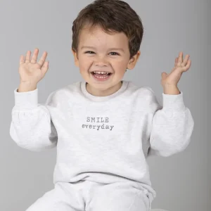 Sudadera de bebé gris smile