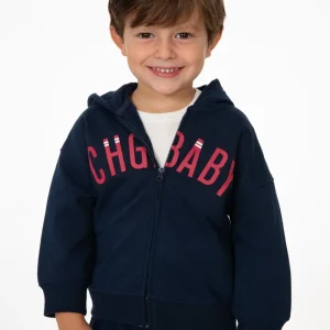 Sudadera de bebé marino con capucha