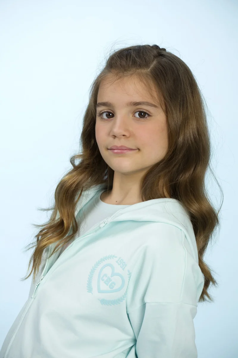 Chaqueta chándal niña aguamarina | Con capucha - Imagen 4