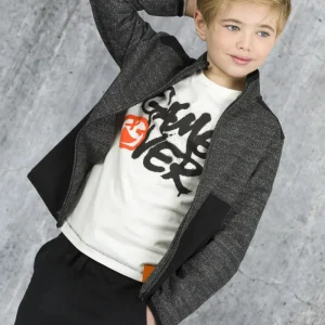 Chaqueta de niño antracita Top Game con cremallera