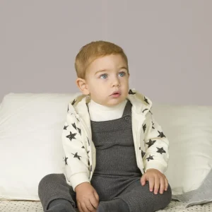 Sudadera color crudo estrellas de recién nacido