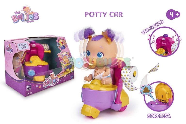 FAMOSA – The Bellies Potty Car Famosa 7015140 Orinal con Ruedas y Sorpresas - Imagen 6