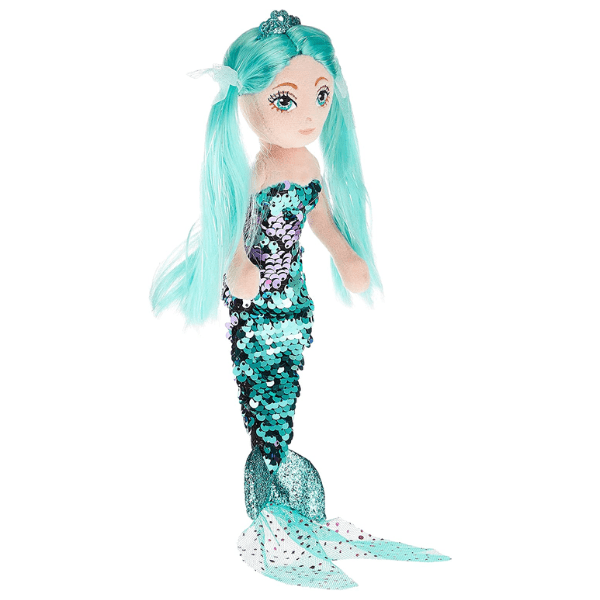 TY – Peluche Sirena Waverly 45 Cm Vestido Lentejuelas Verde Edicion Limitada - Imagen 3