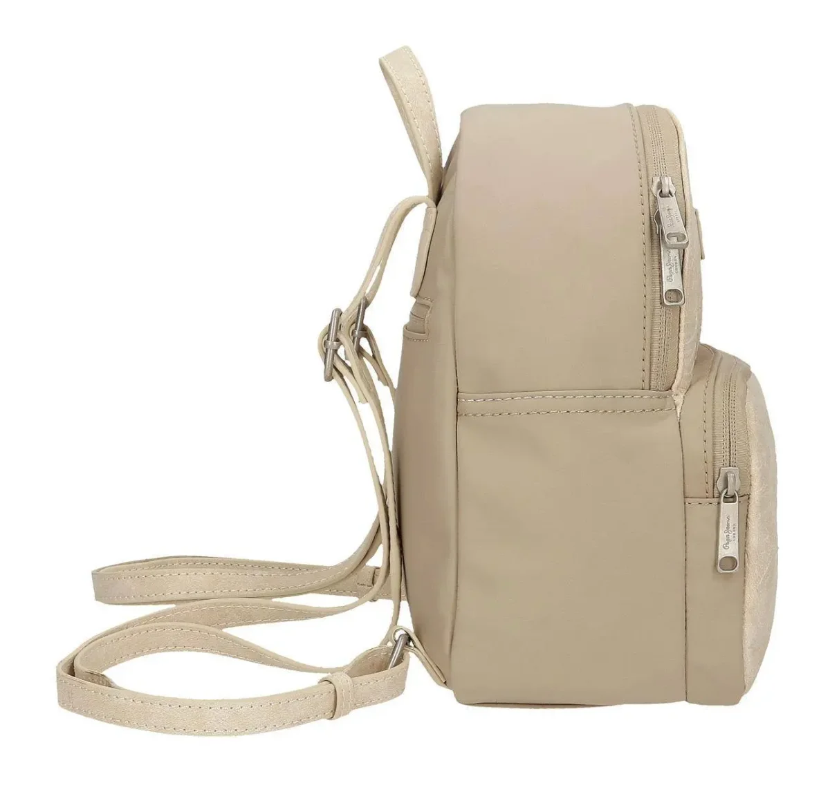 Mochila Pepe Jeans · Mochila pequeña · Coleccion Jana · Color Beige - Imagen 4