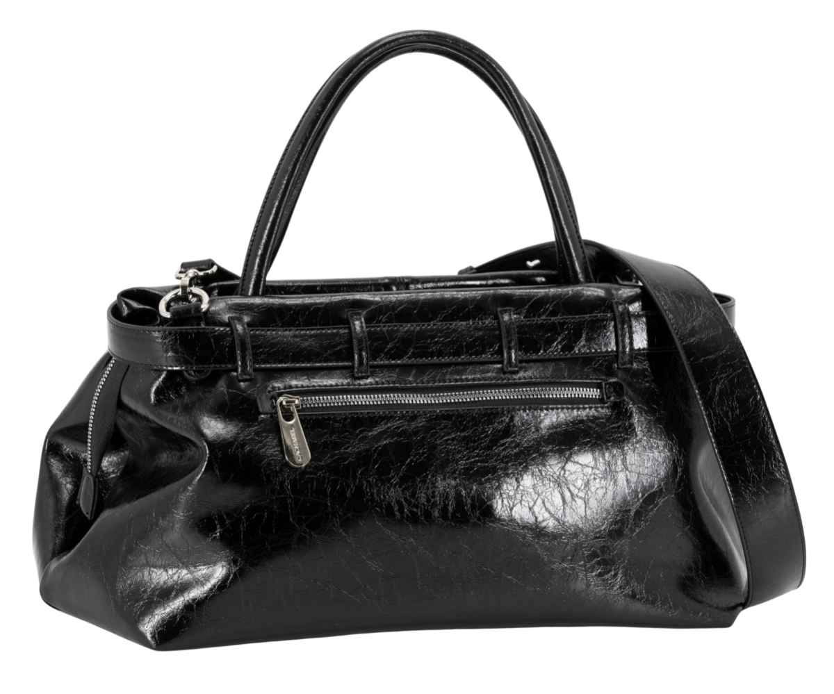 Bolso bandolera CACHAREL · Con dos asas de mano · Maxi Shopper · Color Negro - Imagen 3
