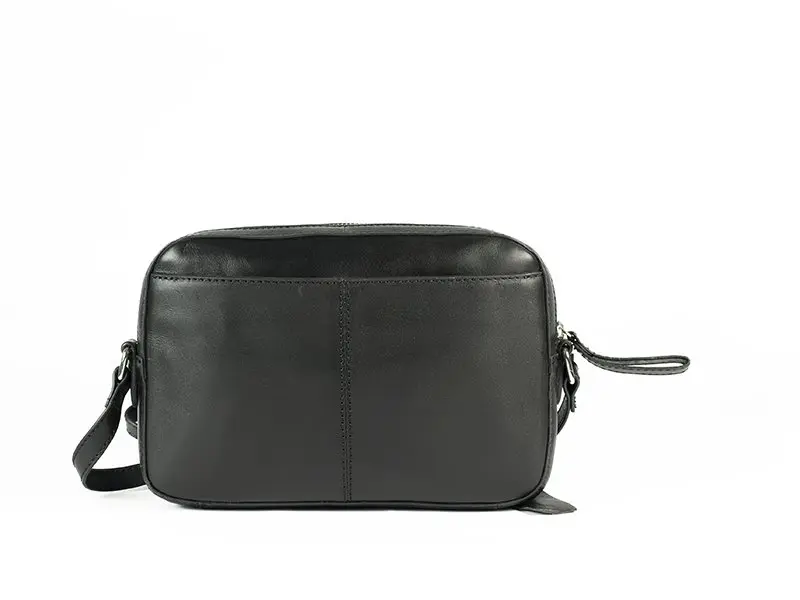 Bolso ANTONI · Bandolera mediana · Piel Bovino · Color Negro y Marrón - Imagen 5