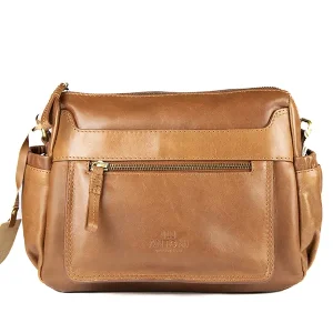 Bolso ANTONI · Bandolera mediana · Piel Bovino · Color Cuero y Negro