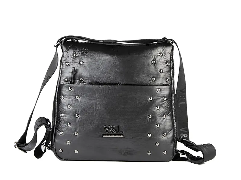 Bolso Mochila VICTORIO & LUCCHINO · Color Negro · 3 en 1 · Coleccion Gina