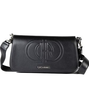 Bolso bandolera CACHAREL · Con solapa · Asa de hombro y asa bandolera · Color Negro
