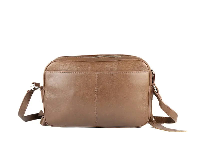 Bolso ANTONI · Bandolera mediana · Piel Bovino · Color Negro y Marrón - Imagen 5