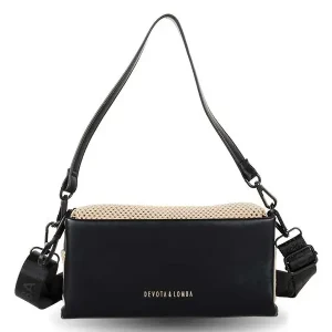 Bolso DEVOTA & LOMBA · Bandolera pequeña · Color Negro y Taupe