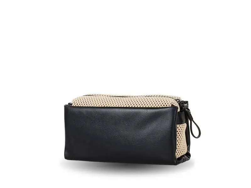 Bolso DEVOTA & LOMBA · Bandolera pequeña · Color Negro y Taupe - Imagen 4