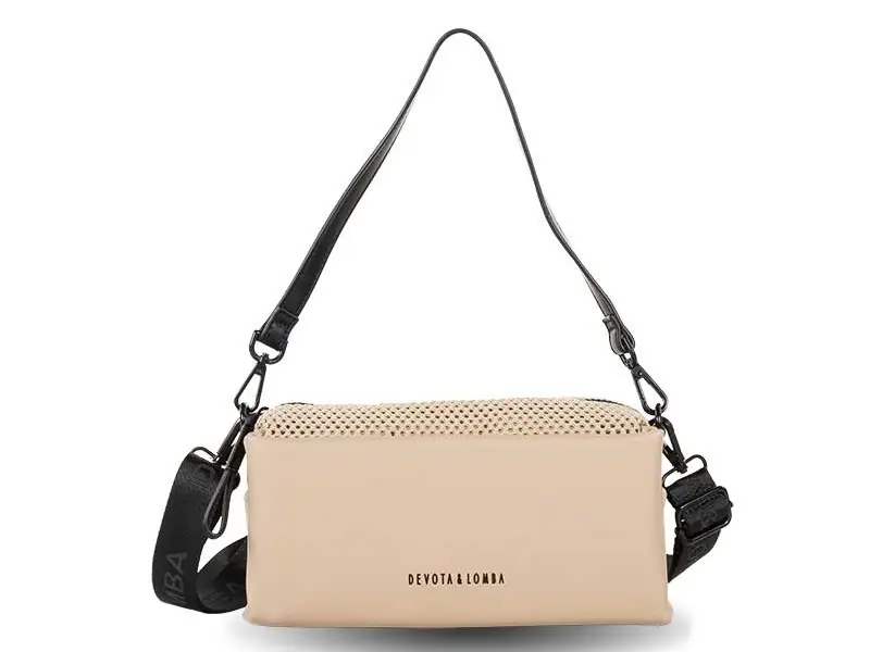 Bolso DEVOTA & LOMBA · Bandolera pequeña · Color Negro y Taupe - Imagen 5