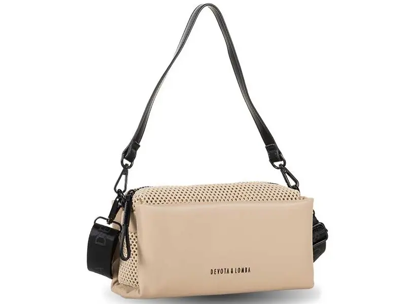 Bolso DEVOTA & LOMBA · Bandolera pequeña · Color Negro y Taupe - Imagen 6