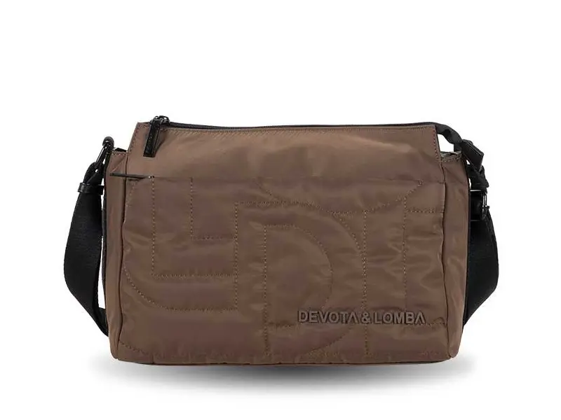 Bolso DEVOTA & LOMBA · Bandolera mediana · Color Negro y Marrón - Imagen 5