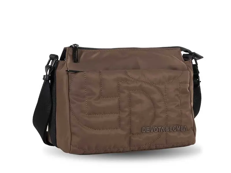 Bolso DEVOTA & LOMBA · Bandolera mediana · Color Negro y Marrón - Imagen 6