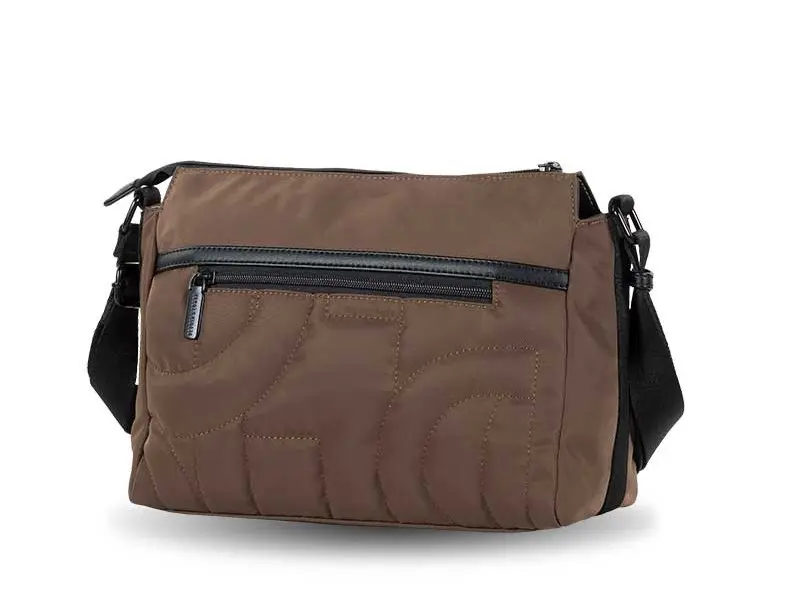 Bolso DEVOTA & LOMBA · Bandolera mediana · Color Negro y Marrón - Imagen 7