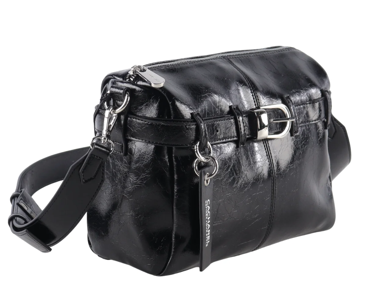 Bolso bandolera CACHAREL · Bandolera pequeña · Color Negro - Imagen 4