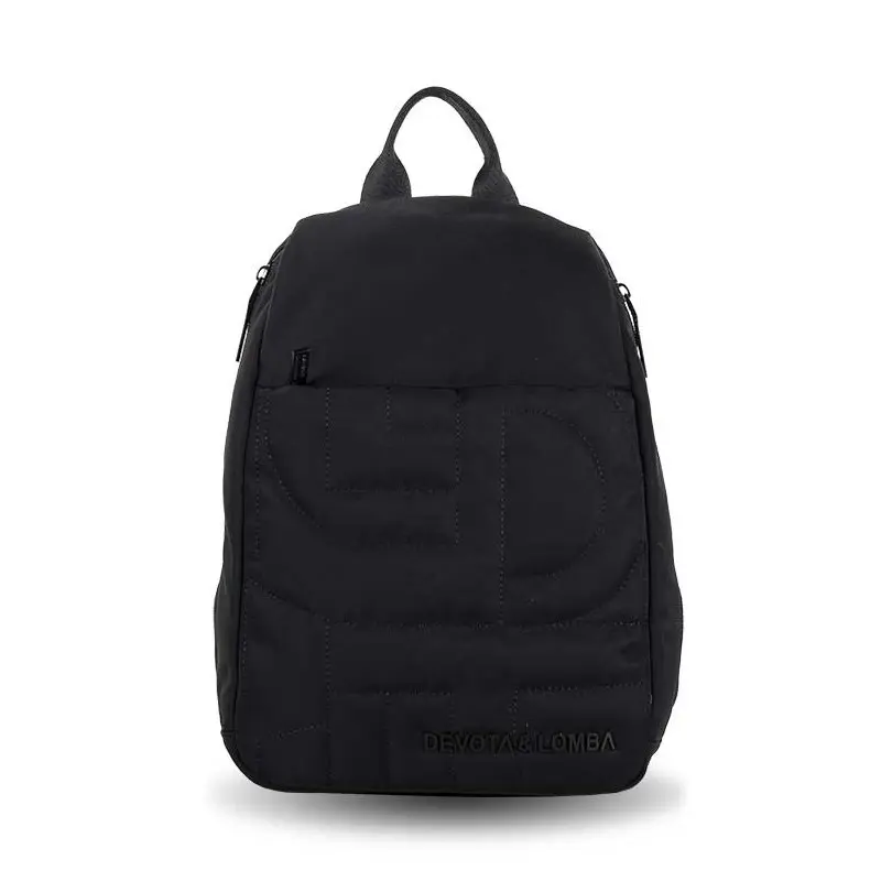 Mochila DEVOTA & LOMBA · Mochila Antirrobo · Material Nylon · Color Negro y Marrón - Imagen 5