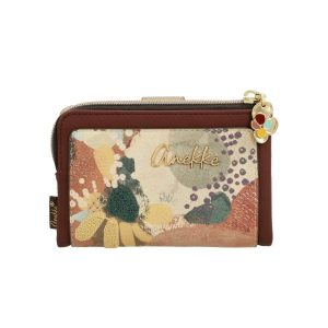 Monedero billetero flexible mediano ANEKKE · RFID · Coleccion Blossom